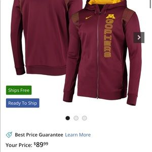 Minnesota Golden Gophers Nike 2021 Sideline Performance Full-Zip Hoodie